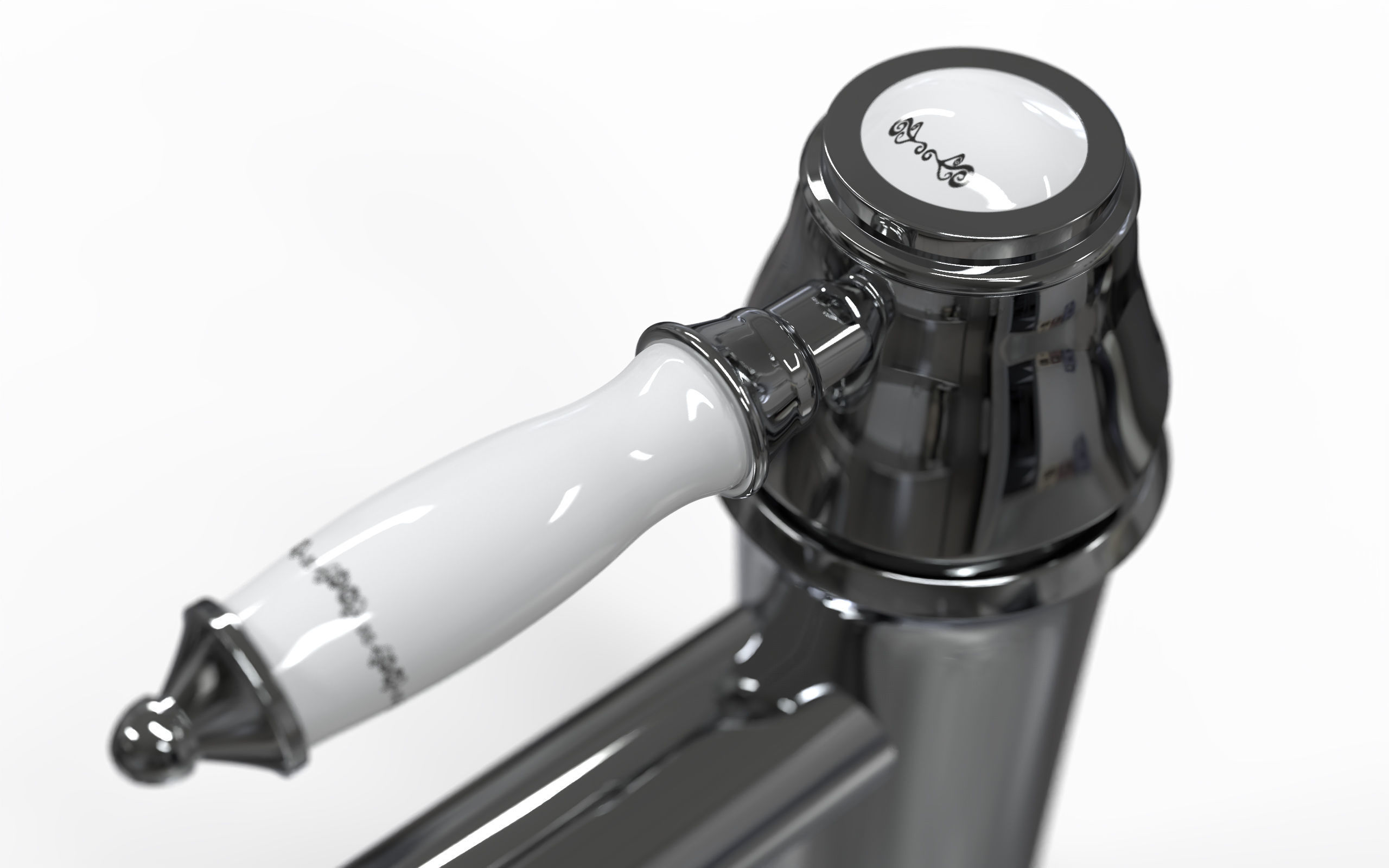 Voxort Rose - basin mixer Low-poly 3D model_6