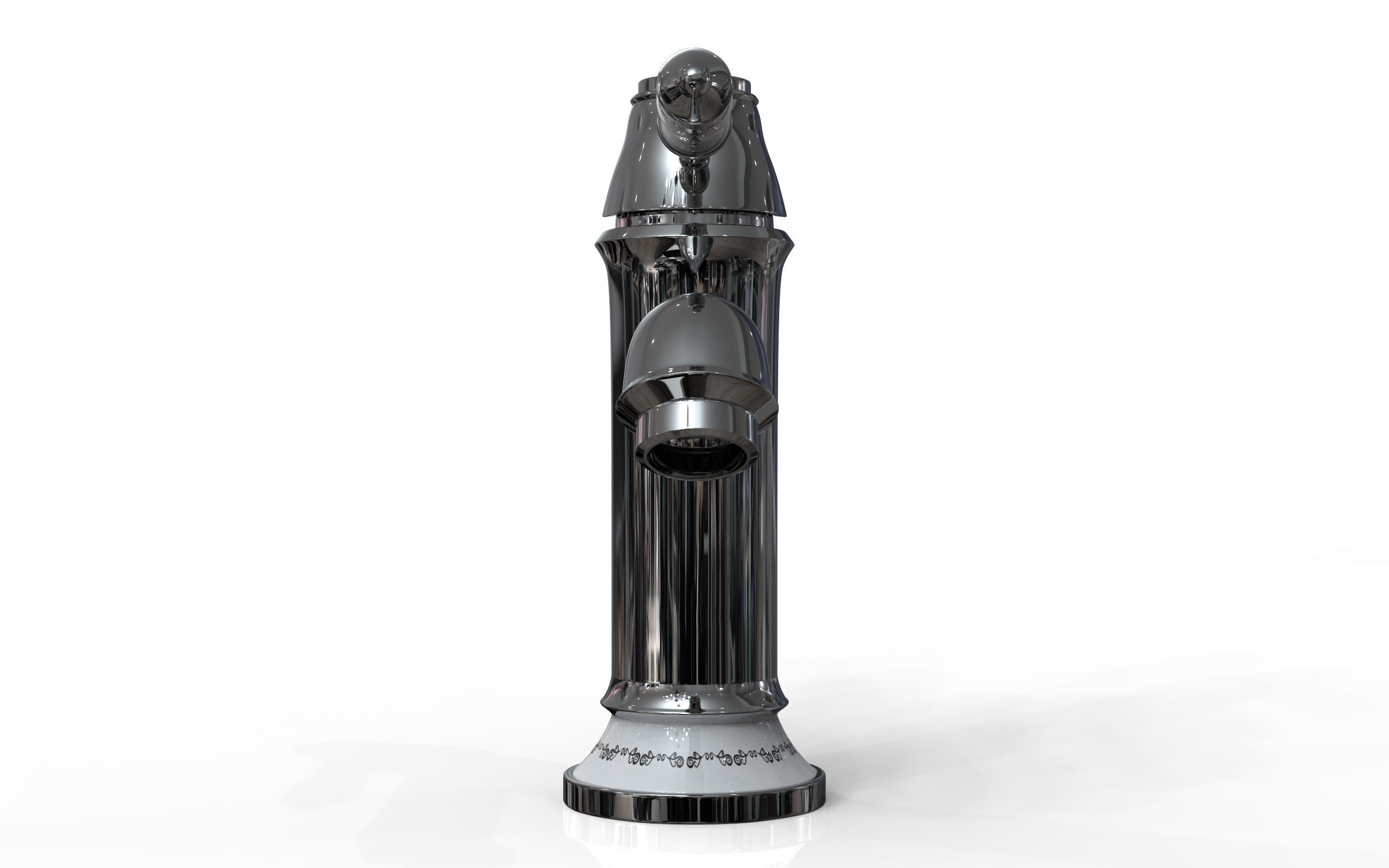 Voxort Rose - basin mixer Low-poly 3D model_2
