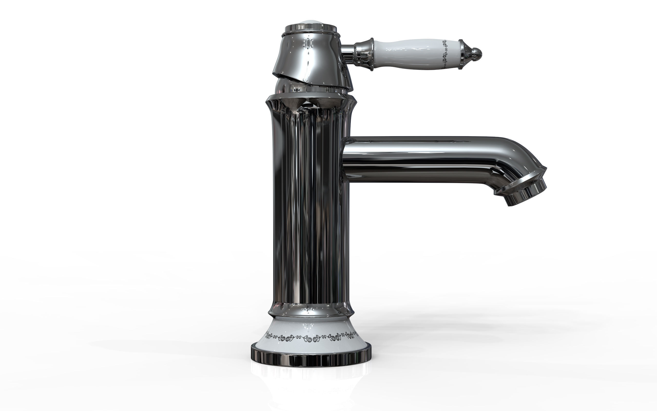 Voxort Rose - basin mixer Low-poly 3D model_1