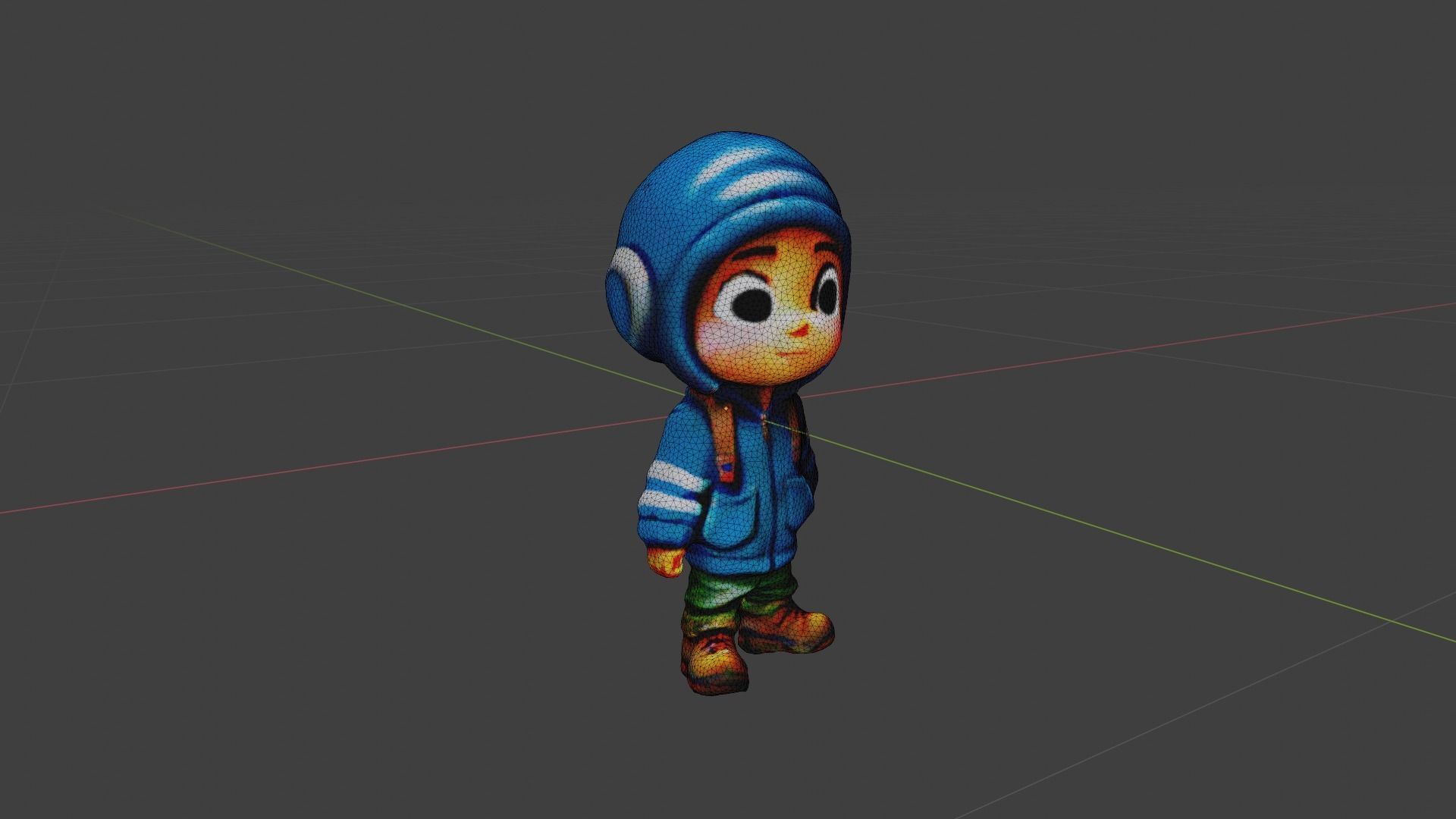 Boy Student  3D model_7