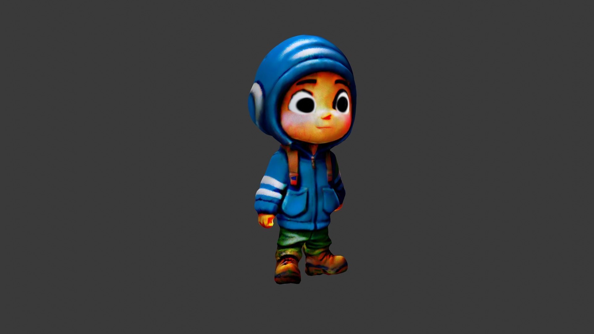 Boy Student  3D model_4