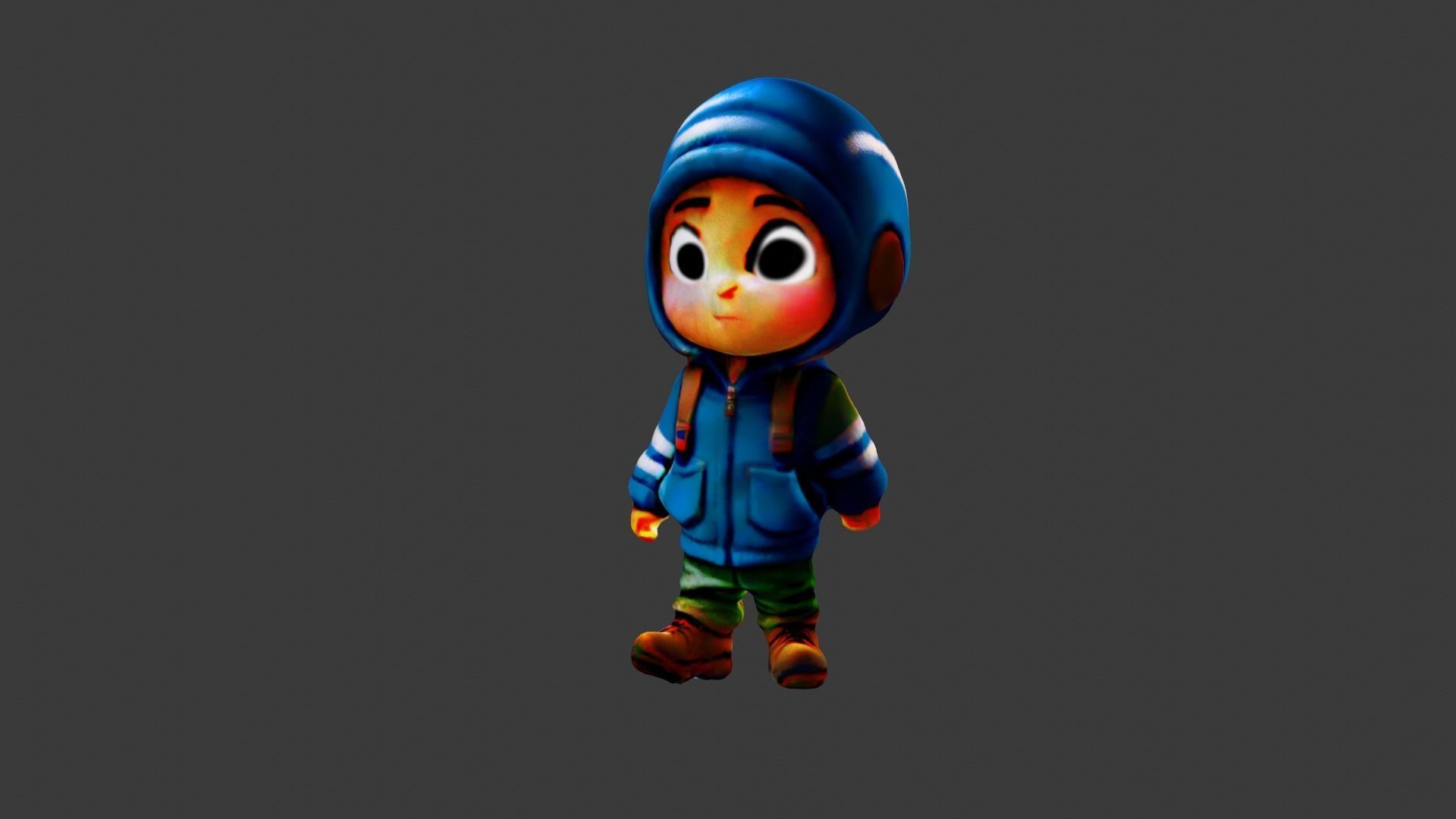 Boy Student  3D model_3