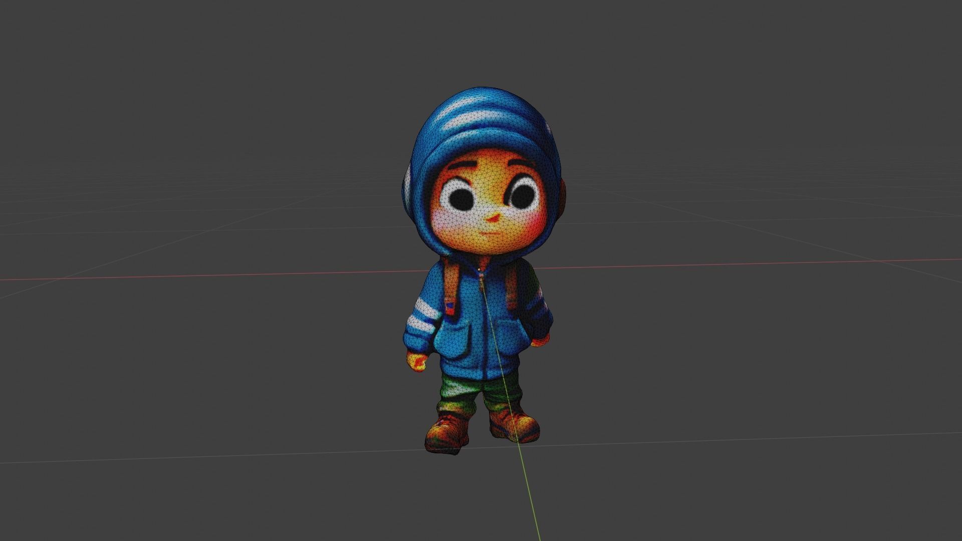 Boy Student  3D model_6