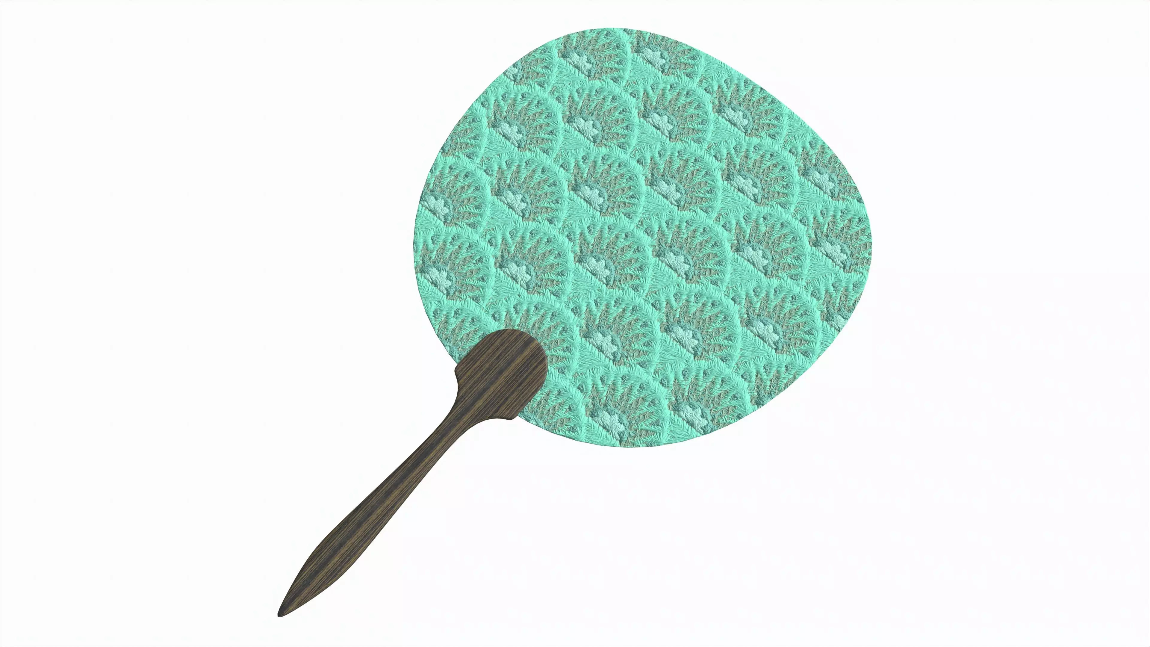Japanese Uchiwa Hand Fan 02 Free 3D model