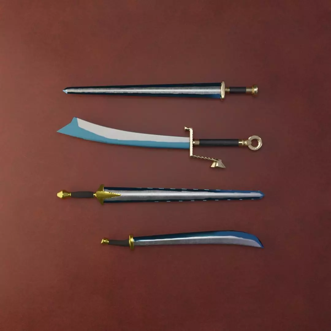 sword Free low-poly 3D model_0