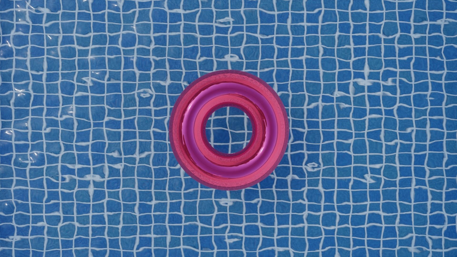 Pool Float Swim Ring Free 3D model_2