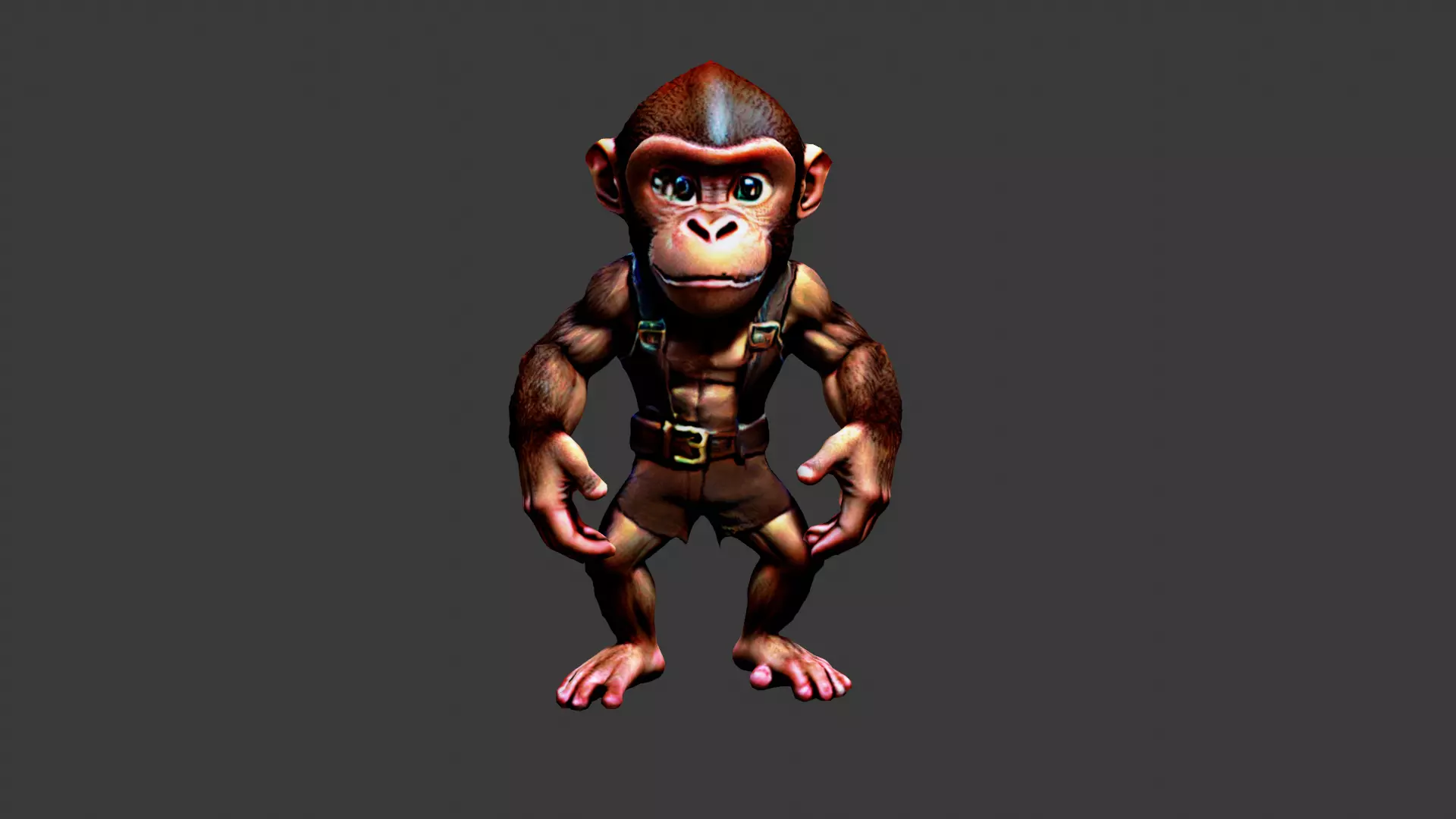 Monkey Low-poly 3D model