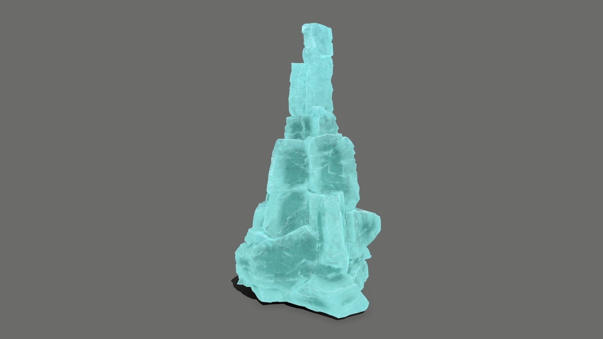 ice rocks  Low-poly 3D model_13