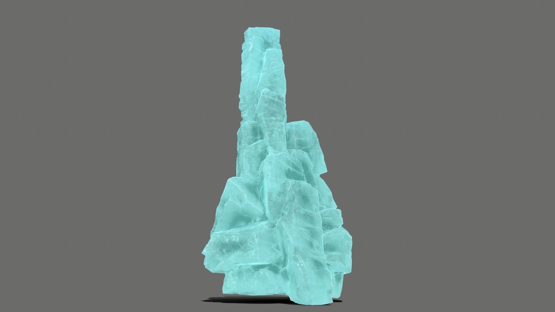 ice rocks  Low-poly 3D model_10