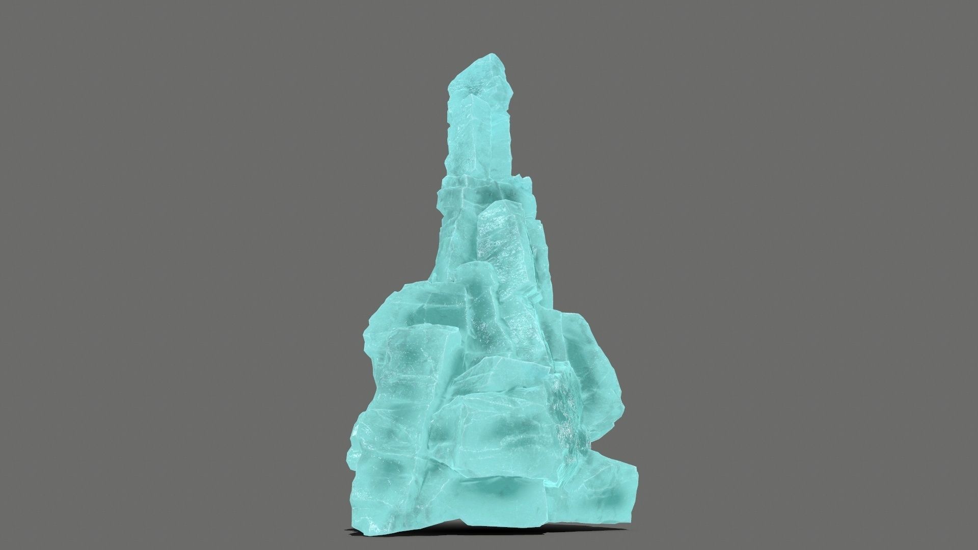 ice rocks  Low-poly 3D model_4
