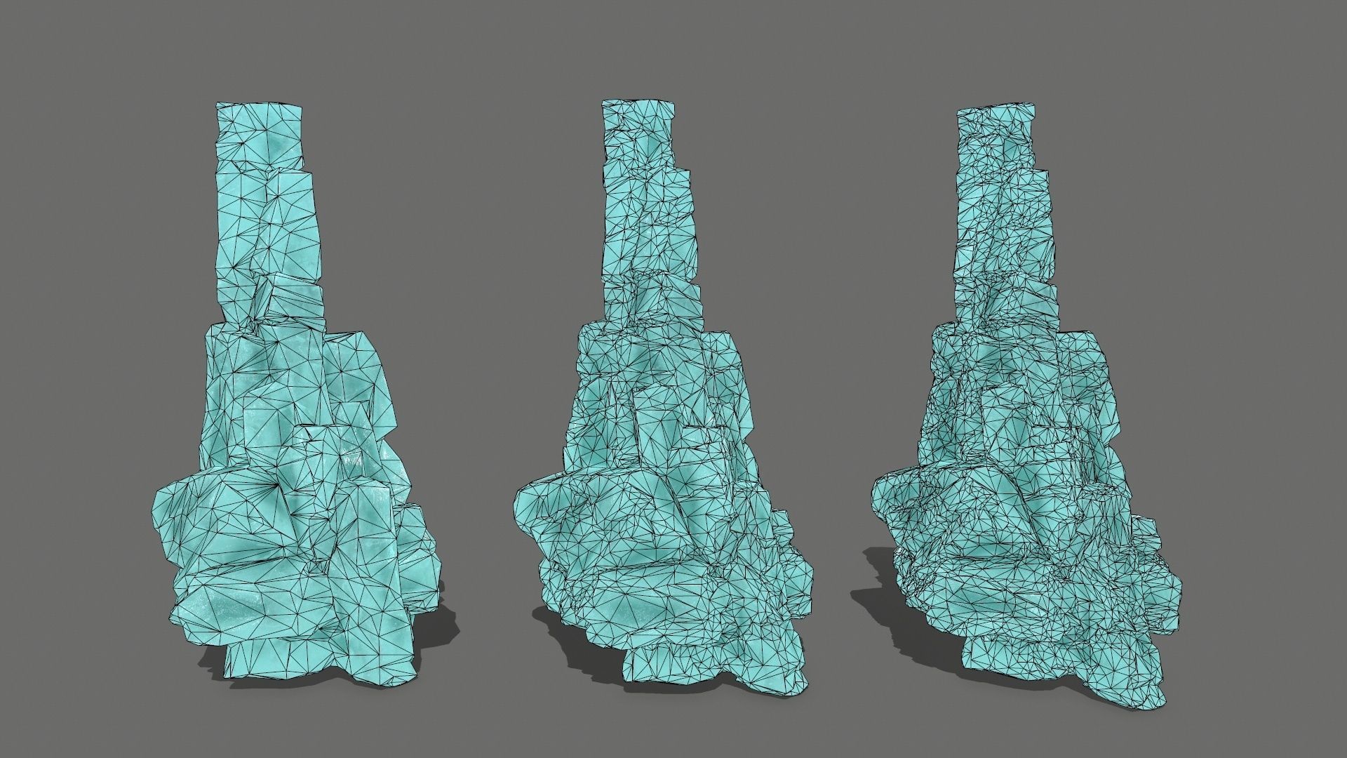 ice rocks  Low-poly 3D model_20