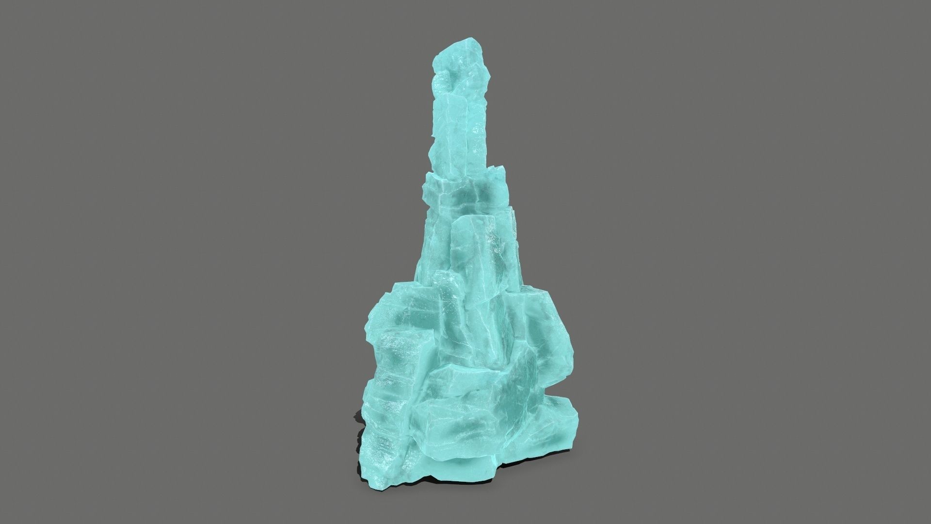 ice rocks  Low-poly 3D model_12