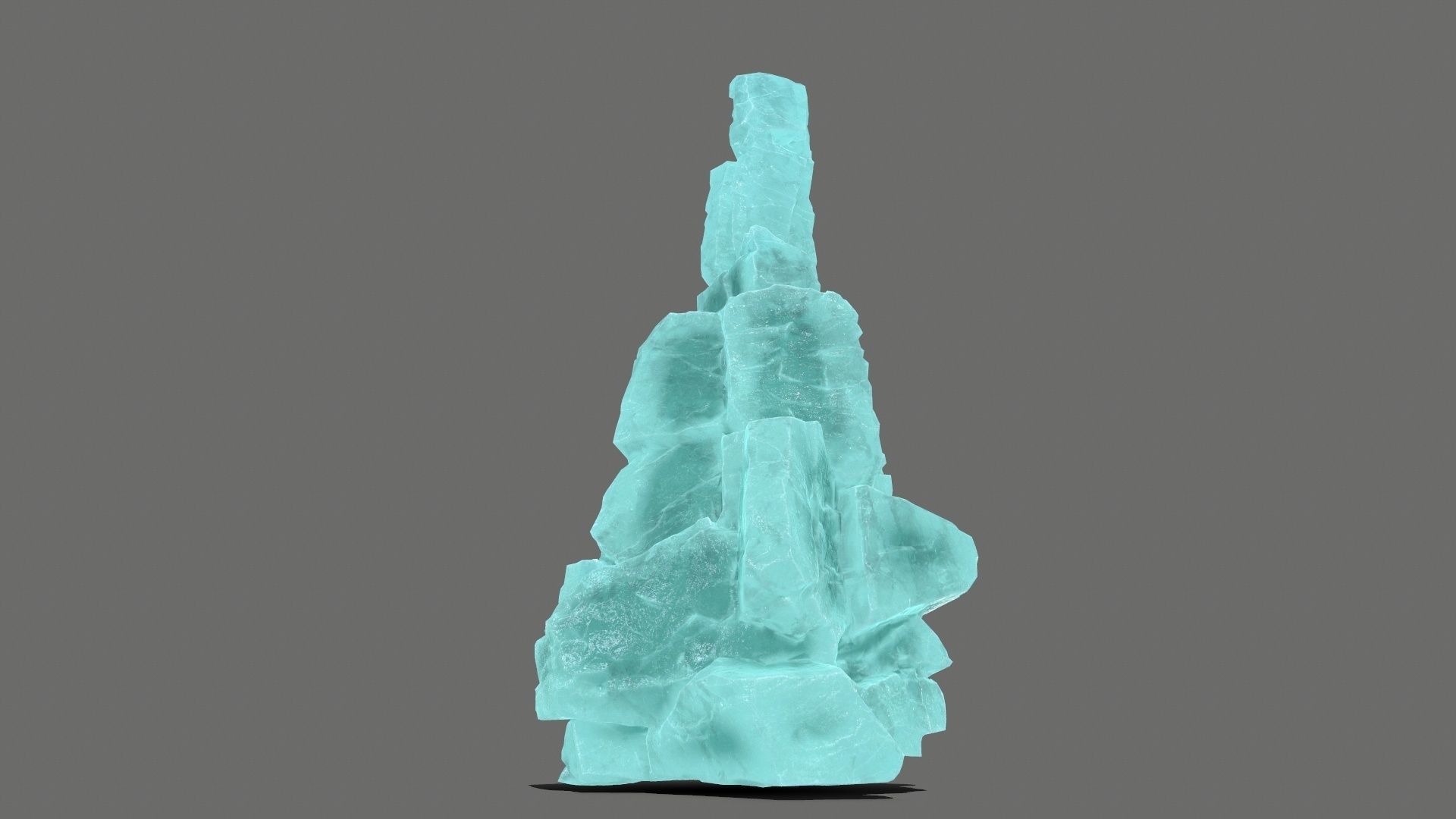 ice rocks  Low-poly 3D model_6