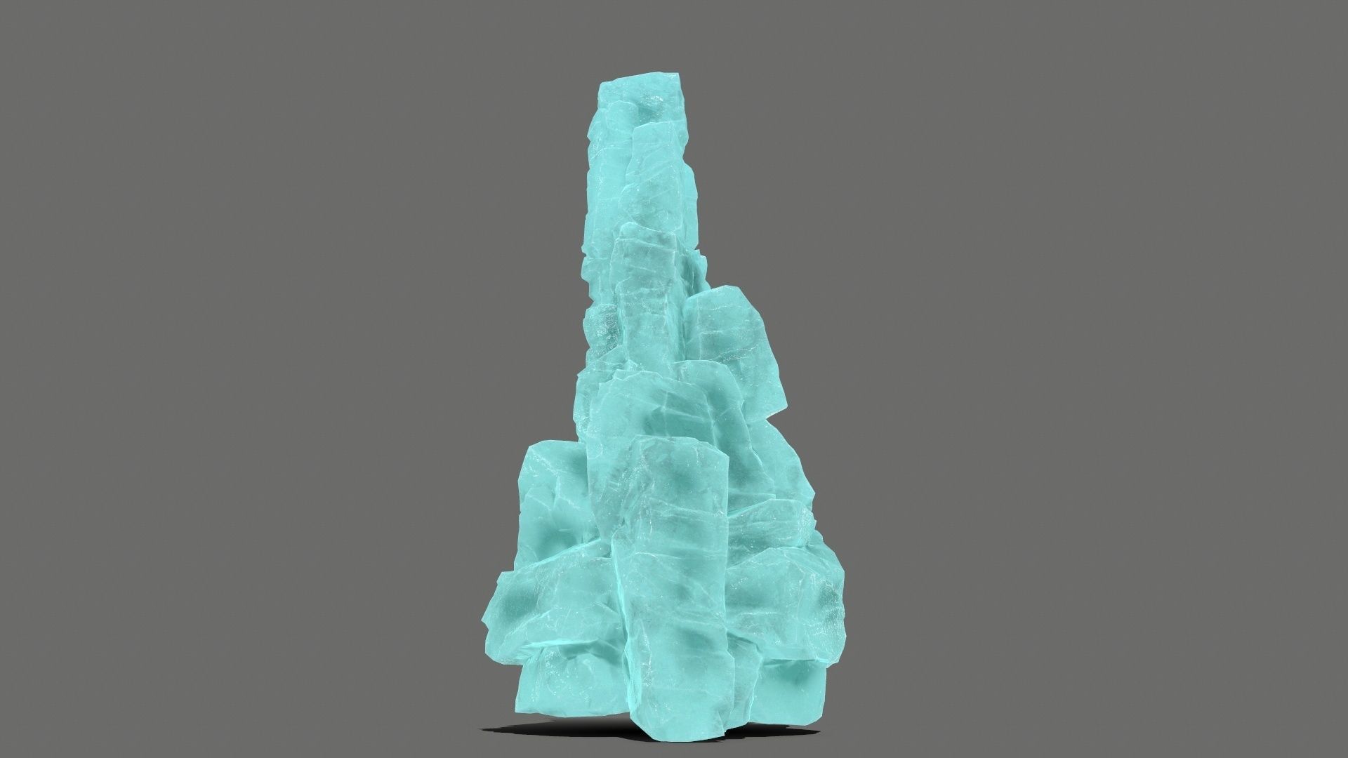 ice rocks  Low-poly 3D model_3