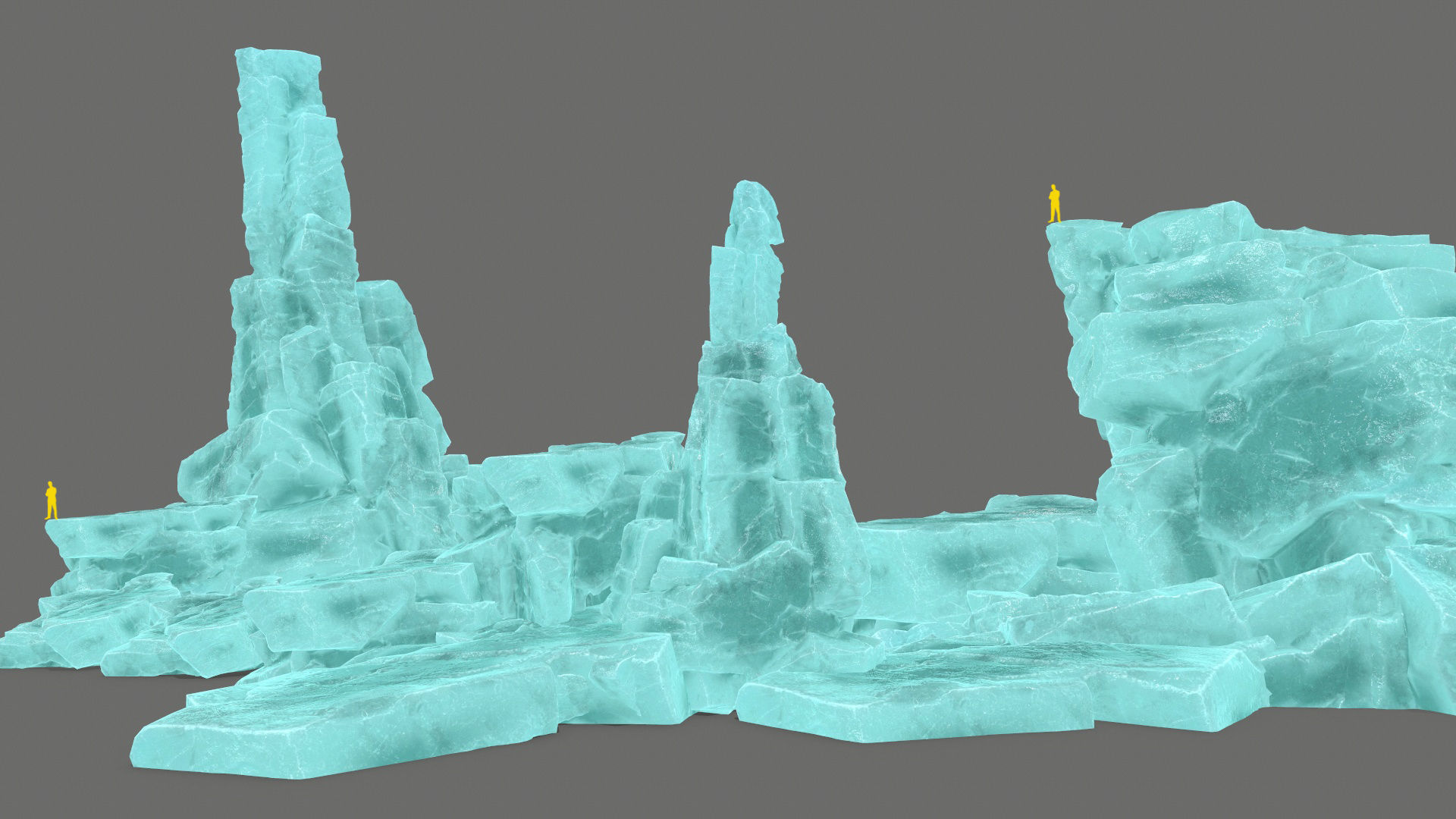 ice rocks  Low-poly 3D model_1