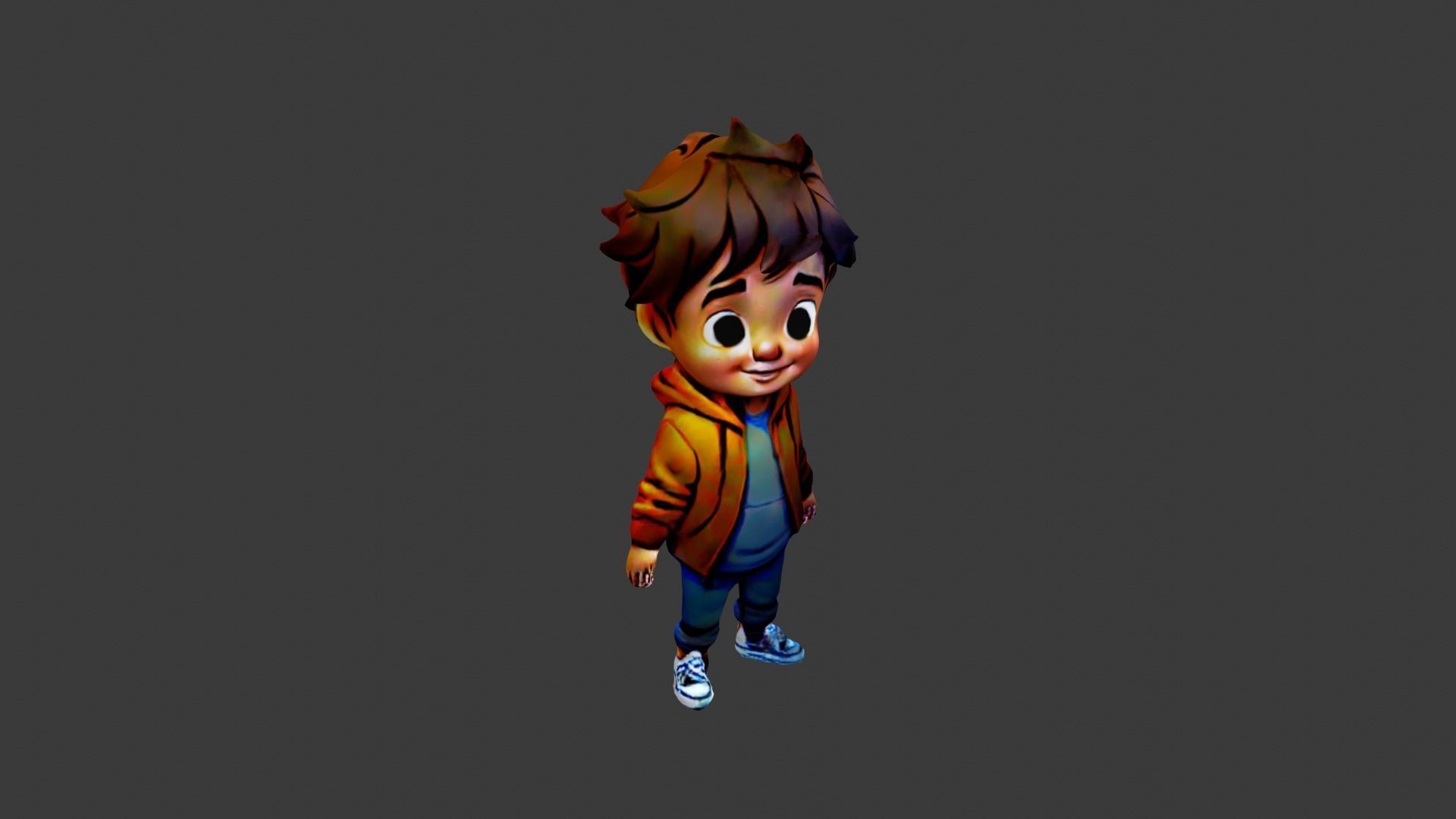  Child Cartoon Low-poly 3D model_1