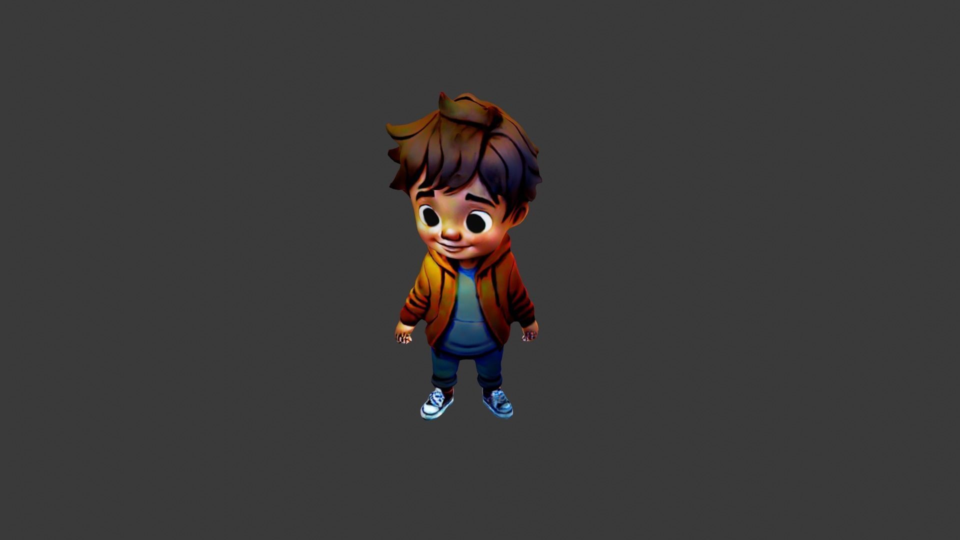  Child Cartoon Low-poly 3D model_5