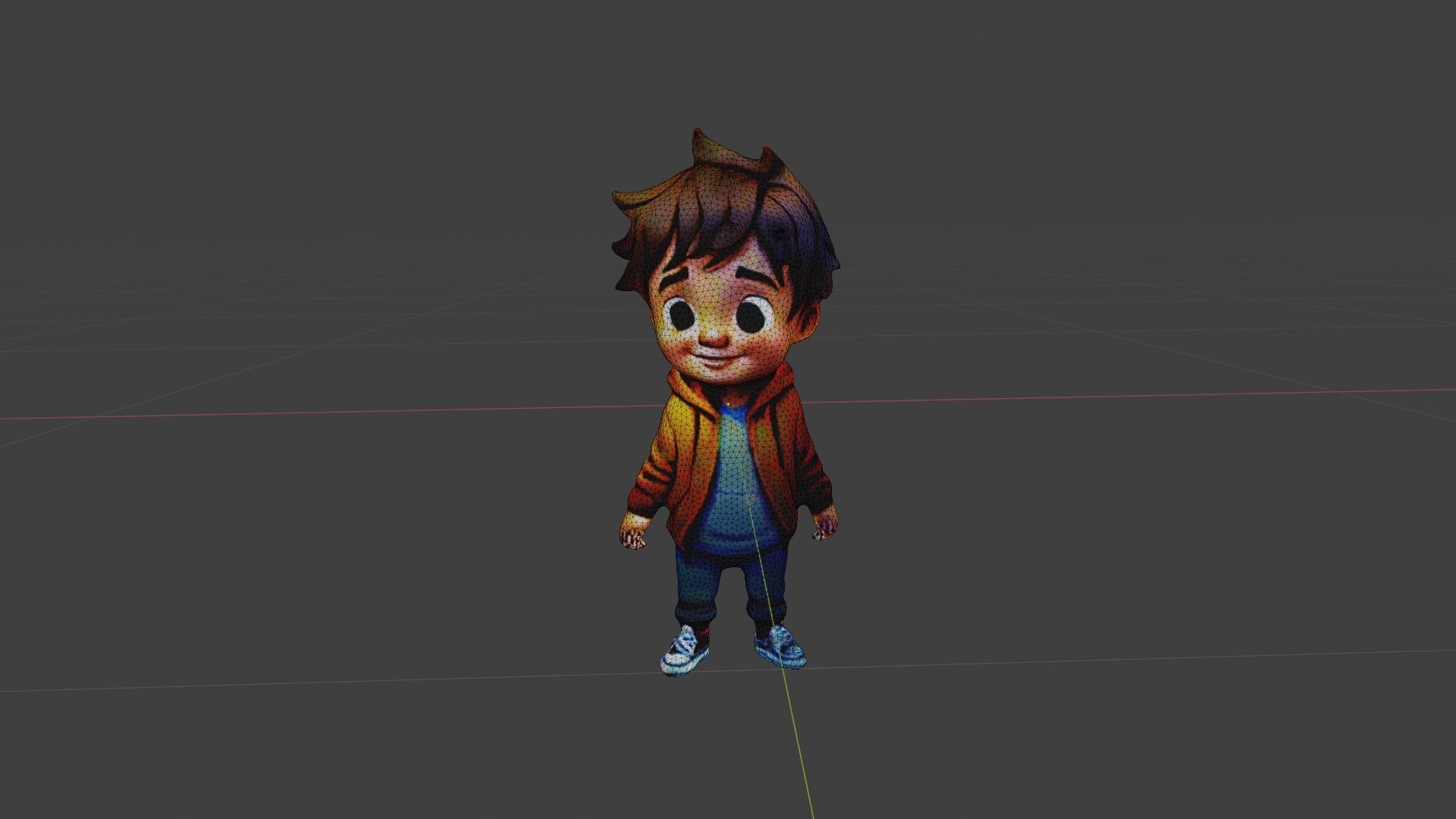  Child Cartoon Low-poly 3D model_6