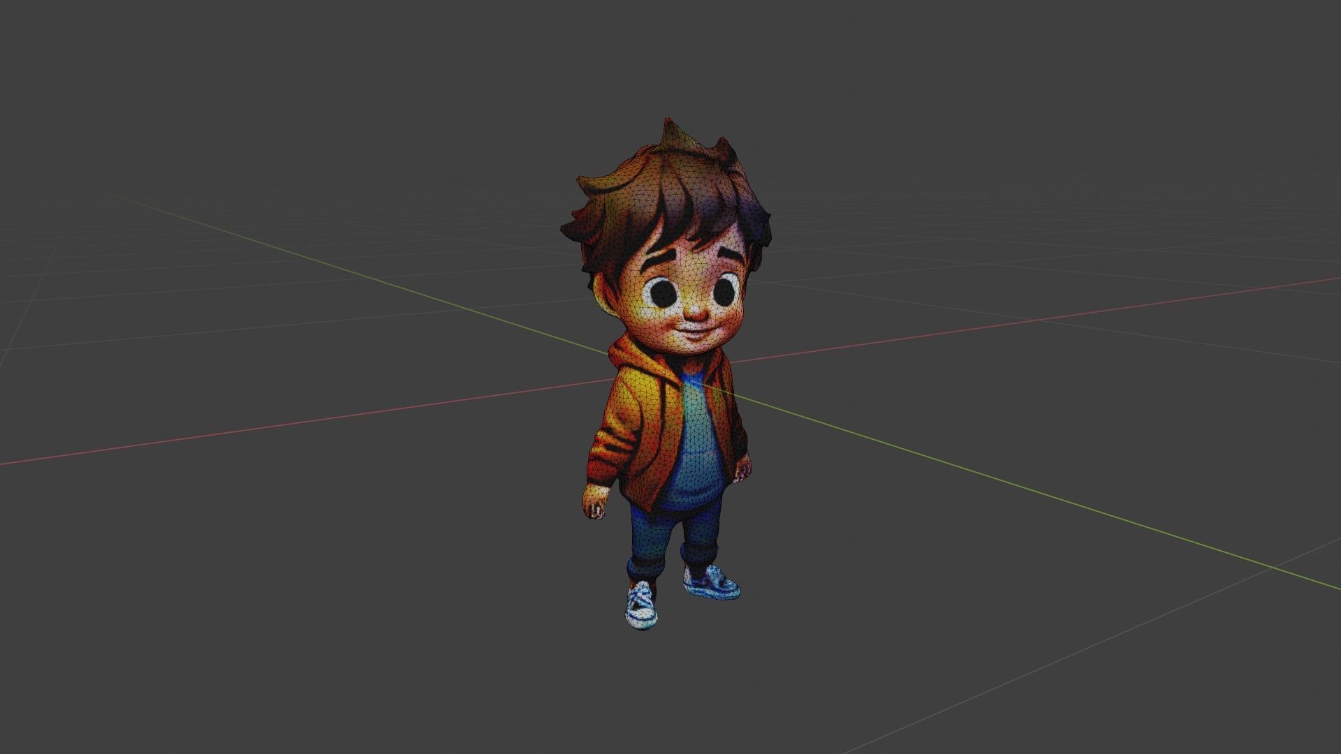  Child Cartoon Low-poly 3D model_7