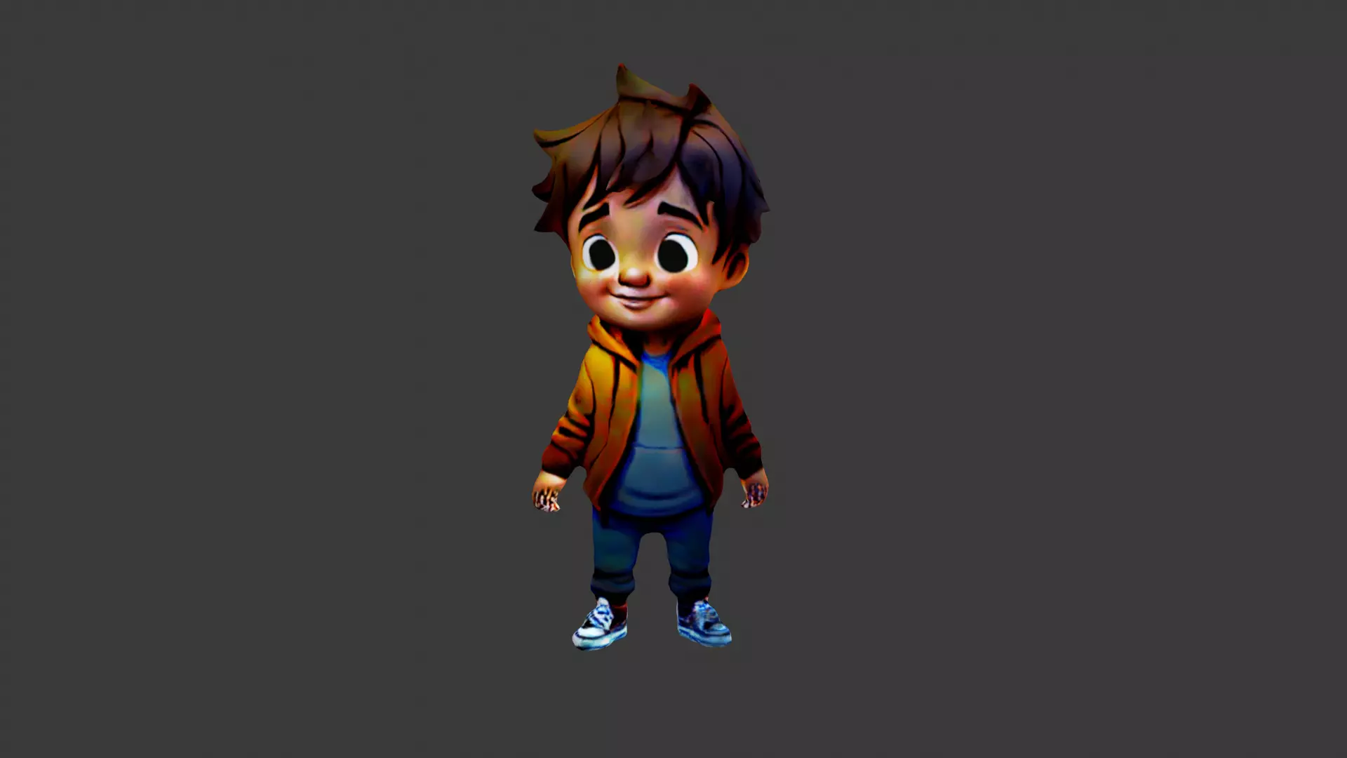  Child Cartoon Low-poly 3D model_0