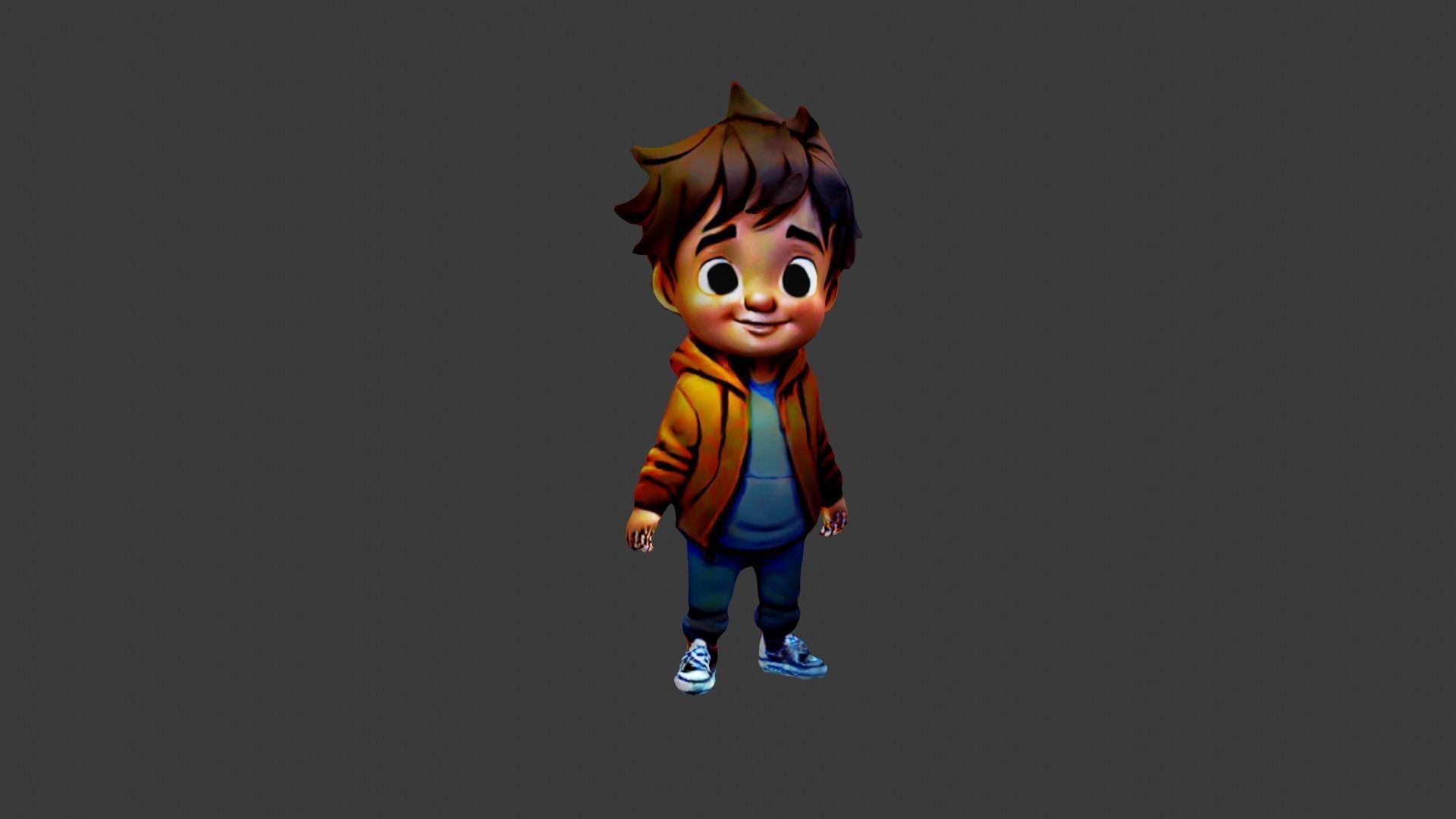  Child Cartoon Low-poly 3D model_4