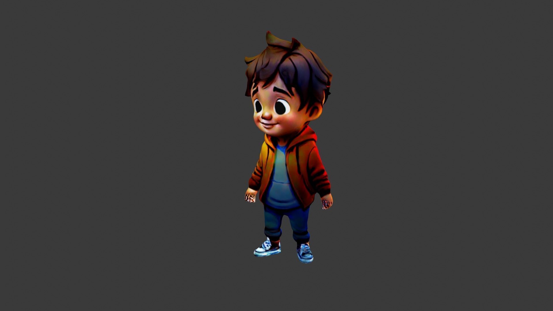  Child Cartoon Low-poly 3D model_3