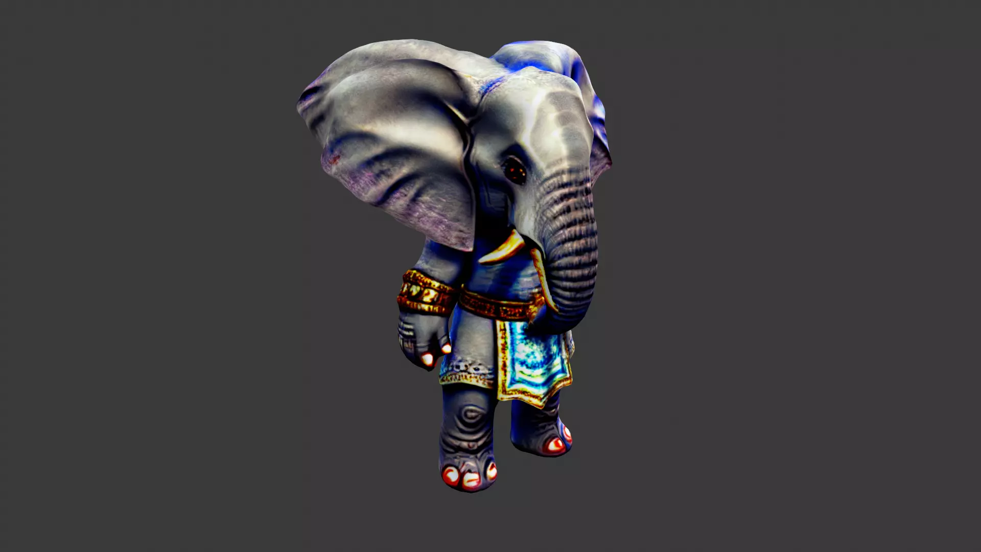 Elephant Man Low-poly 3D model
