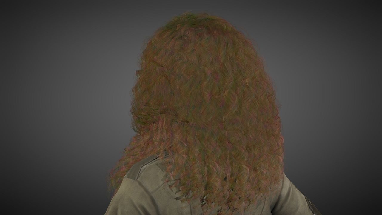 Alyssa Milano Low-poly 3D model_12