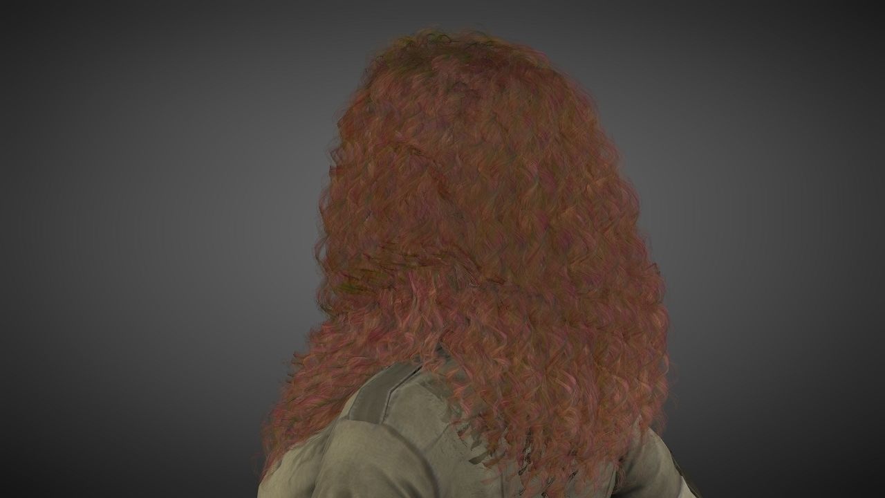 Alyssa Milano Low-poly 3D model_13