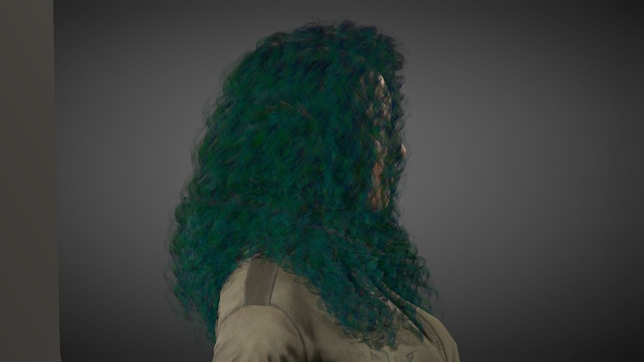 Alyssa Milano Low-poly 3D model_8