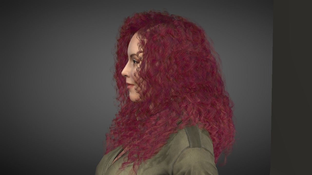 Alyssa Milano Low-poly 3D model_15