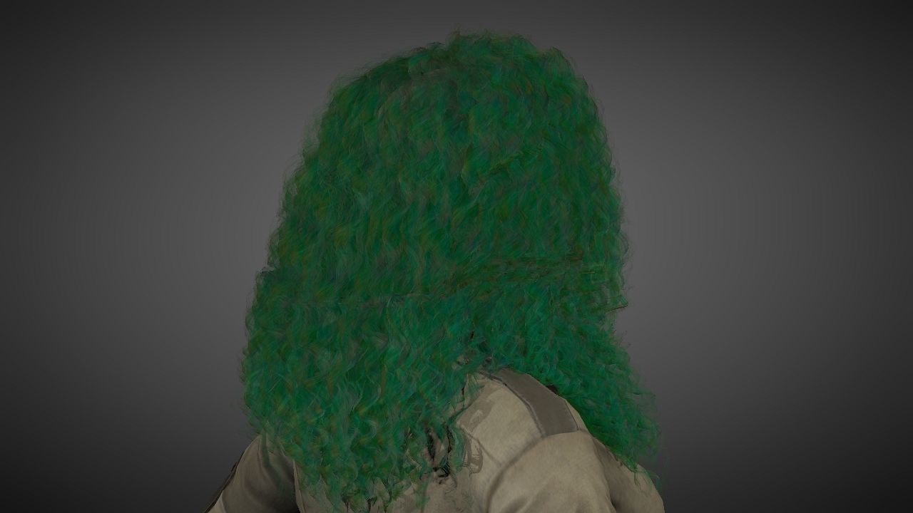 Alyssa Milano Low-poly 3D model_9