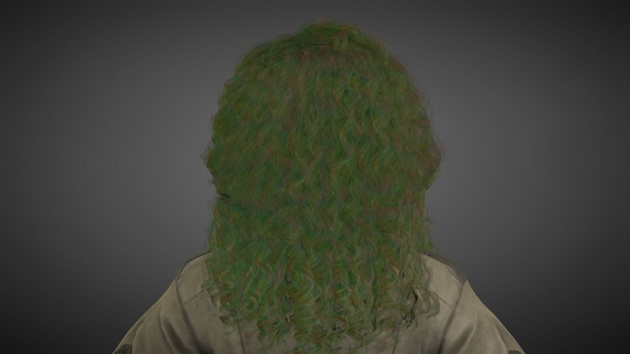 Alyssa Milano Low-poly 3D model_11