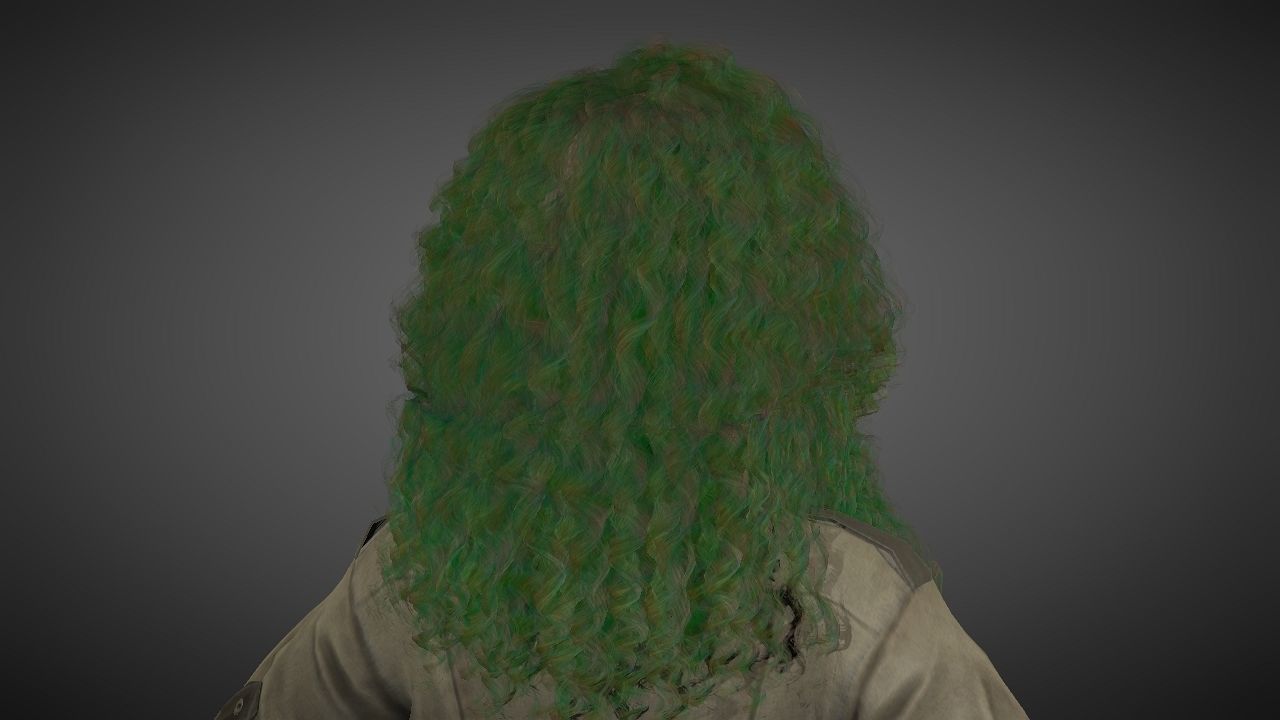 Alyssa Milano Low-poly 3D model_10