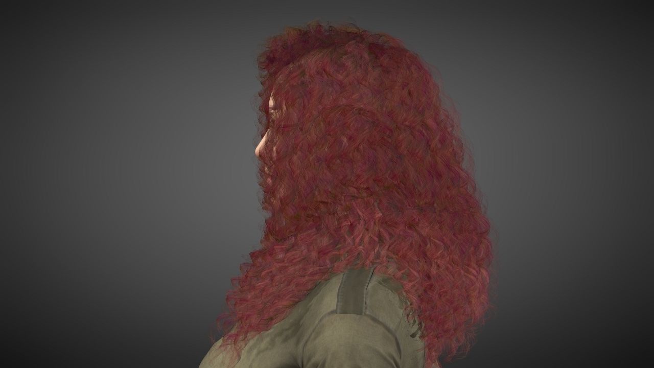 Alyssa Milano Low-poly 3D model_14