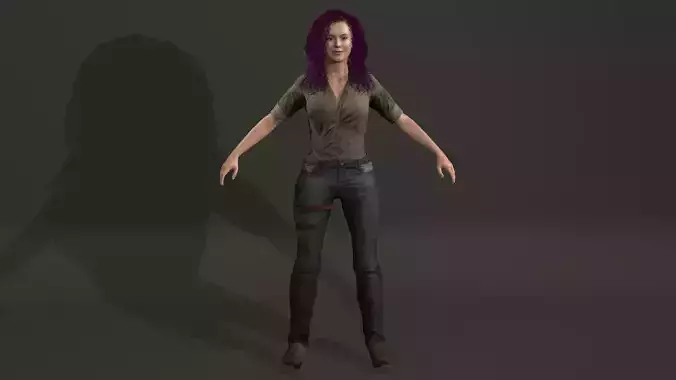 Alyssa Milano Low-poly 3D model