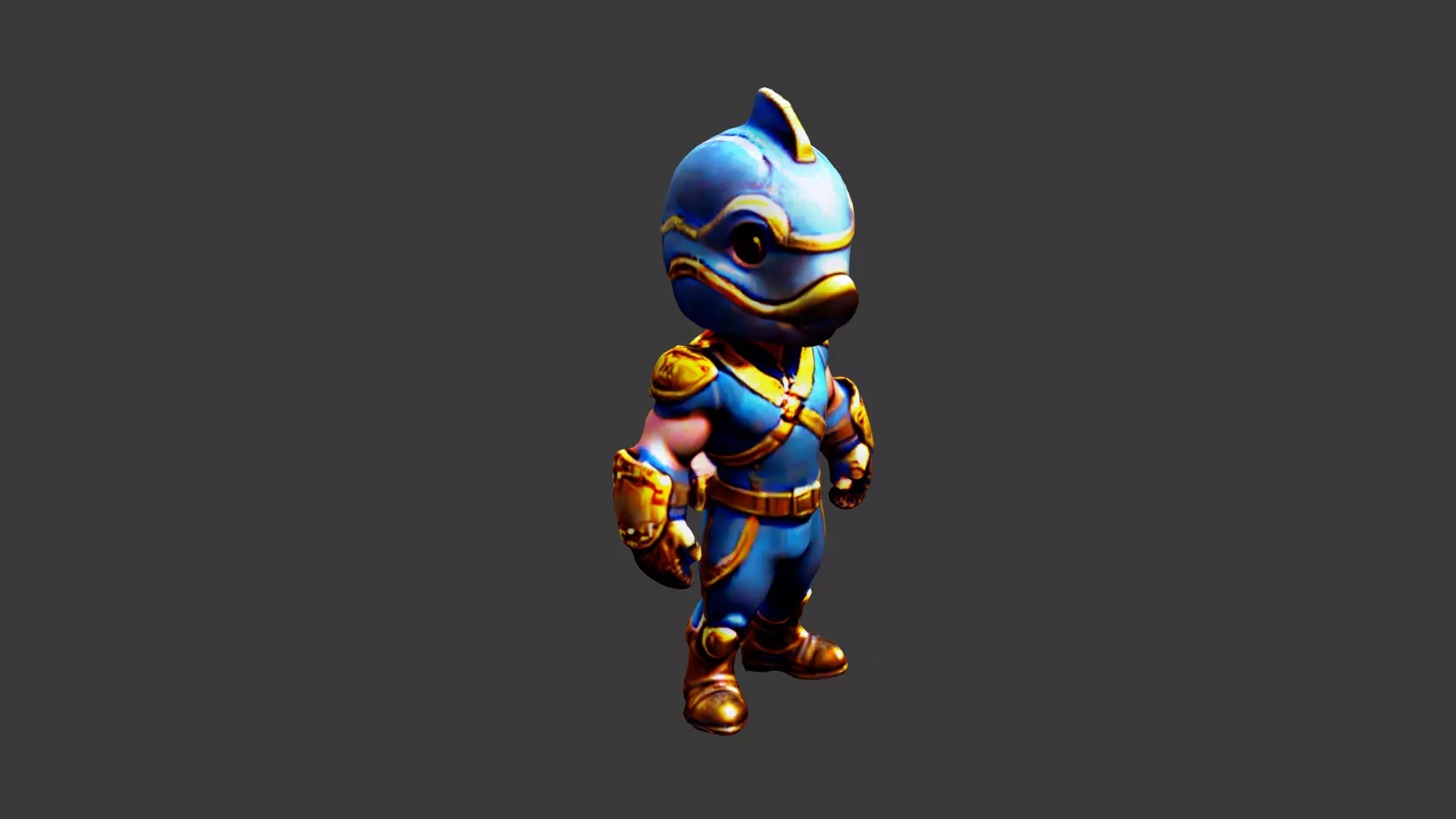 Fishman Low-poly 3D model_0