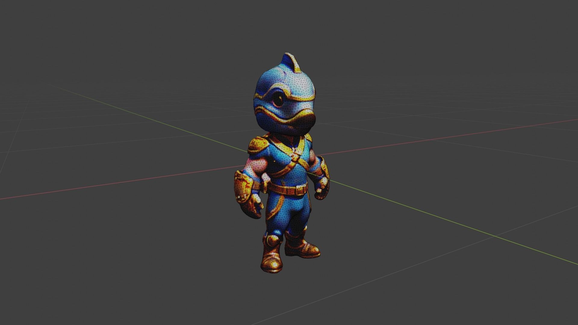 Fishman Low-poly 3D model_7