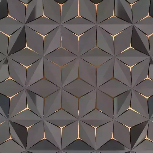 3D Hexagon Panel Low-poly 3D model