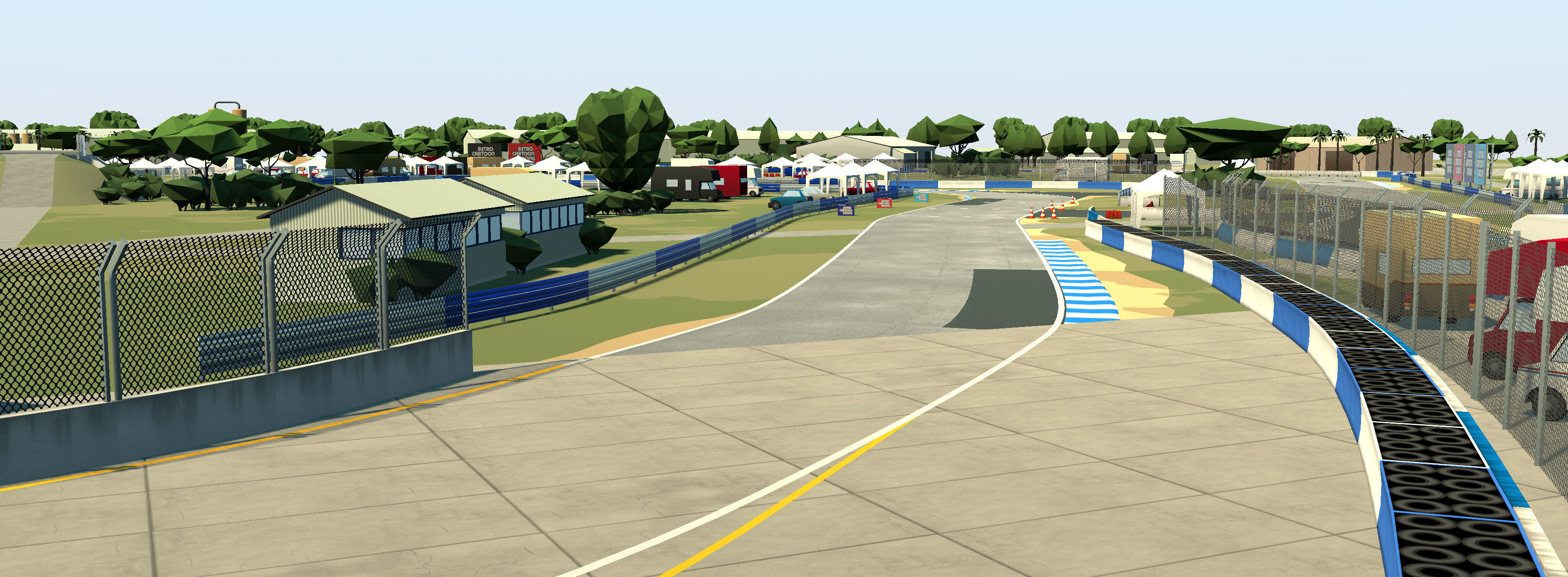 Cartoon Race Track Sebring Low-poly 3D model_7