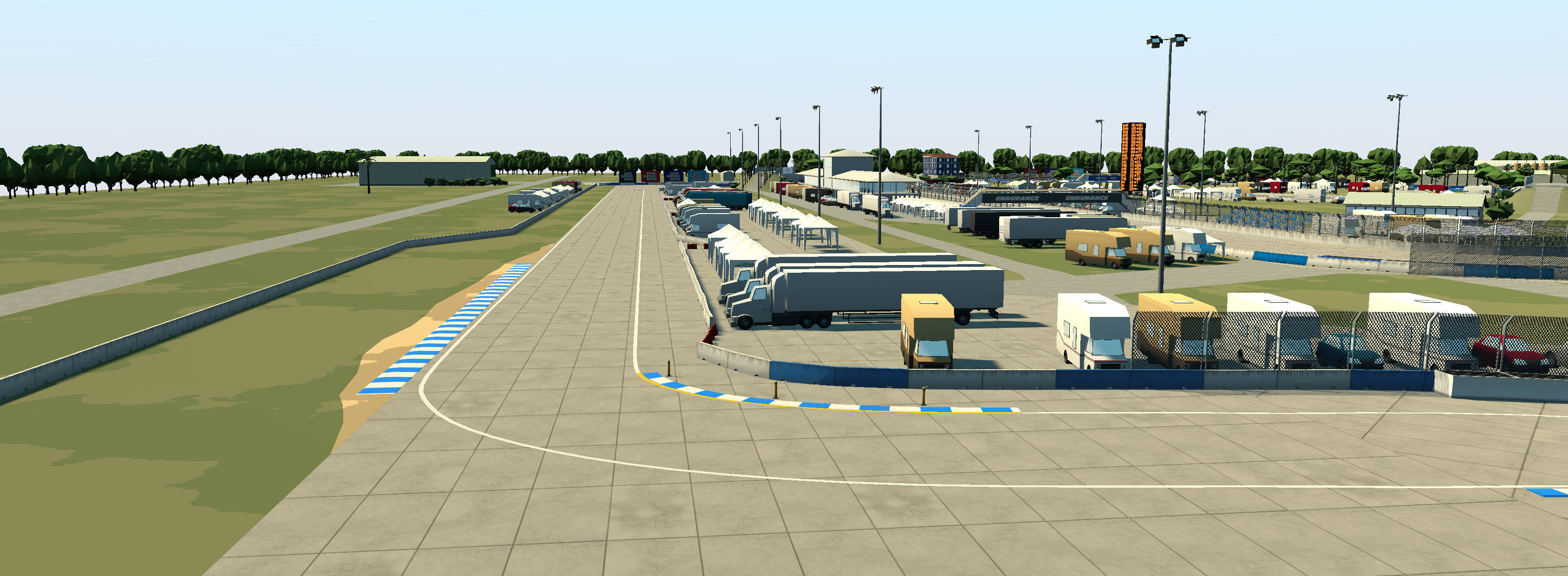 Cartoon Race Track Sebring Low-poly 3D model_4