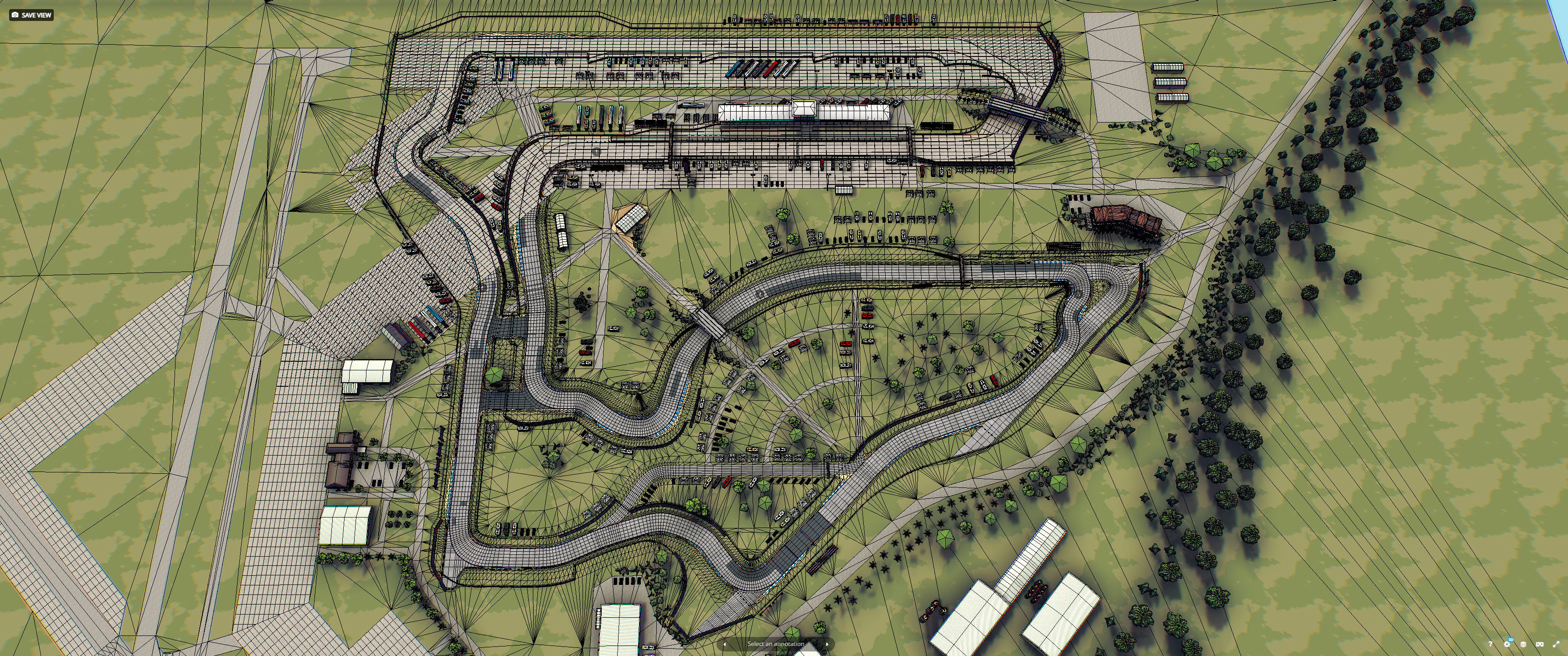 Cartoon Race Track Sebring Low-poly 3D model_8