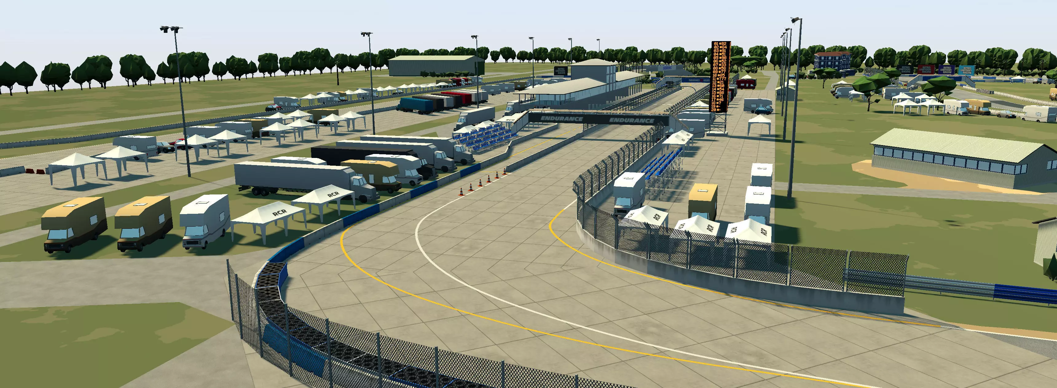 Cartoon Race Track Sebring Low-poly 3D model_0