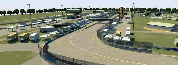 Cartoon Race Track Sebring