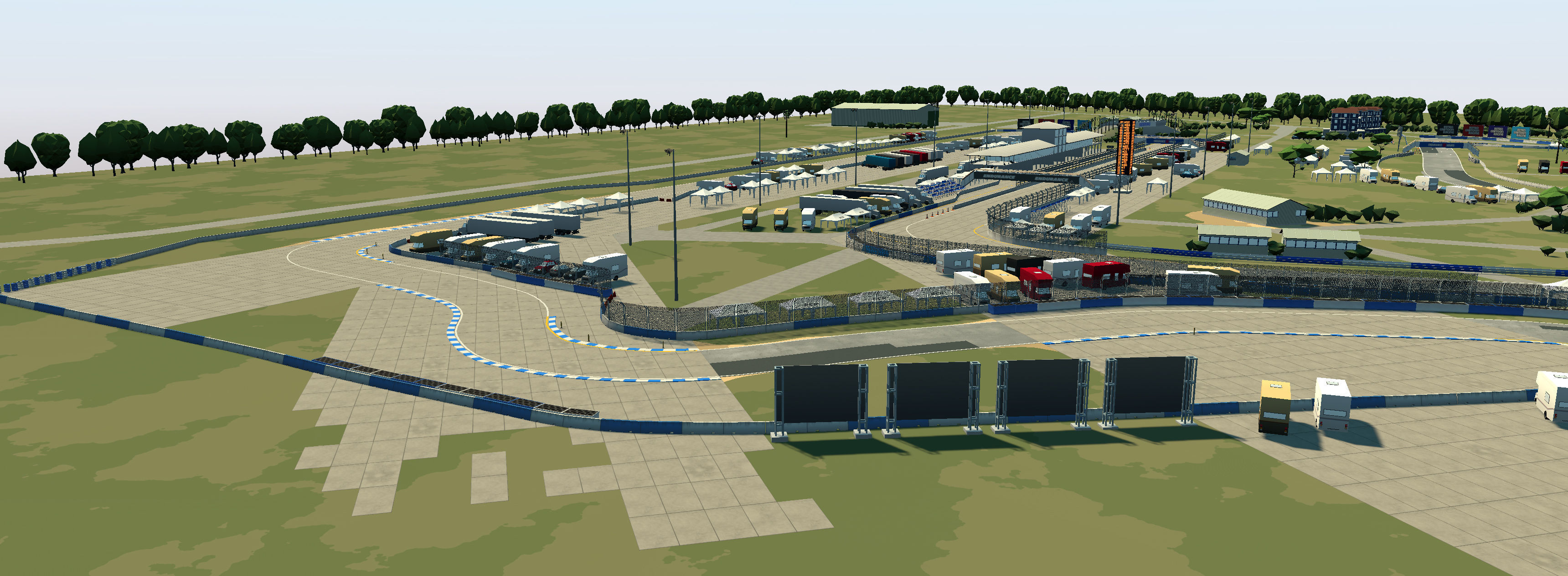 Cartoon Race Track Sebring Low-poly 3D model_3