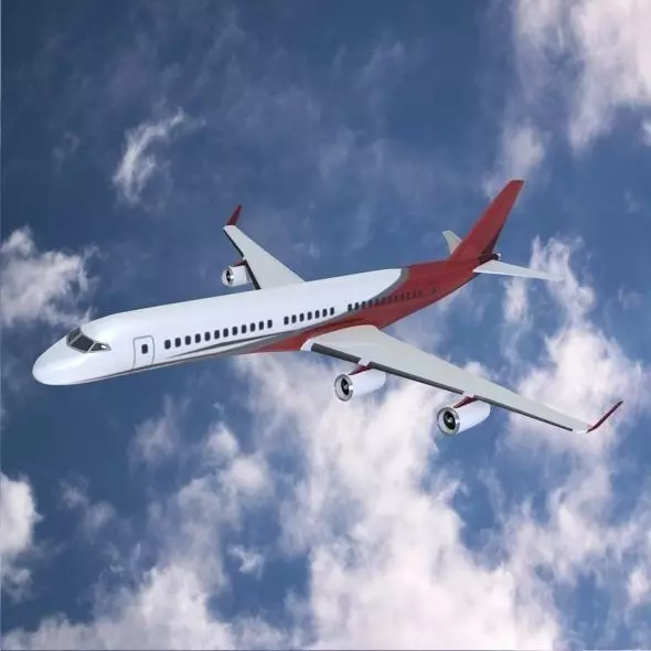 Commercial jetliner concept 3D model