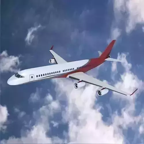 Commercial jetliner concept 3D model