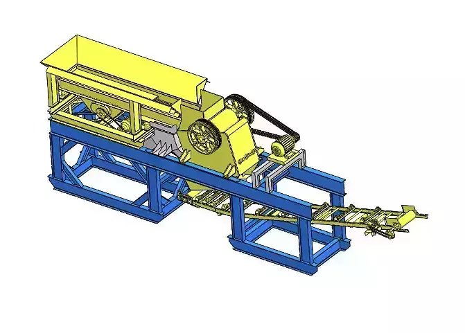 3D digital simulation drawing of a new crusher