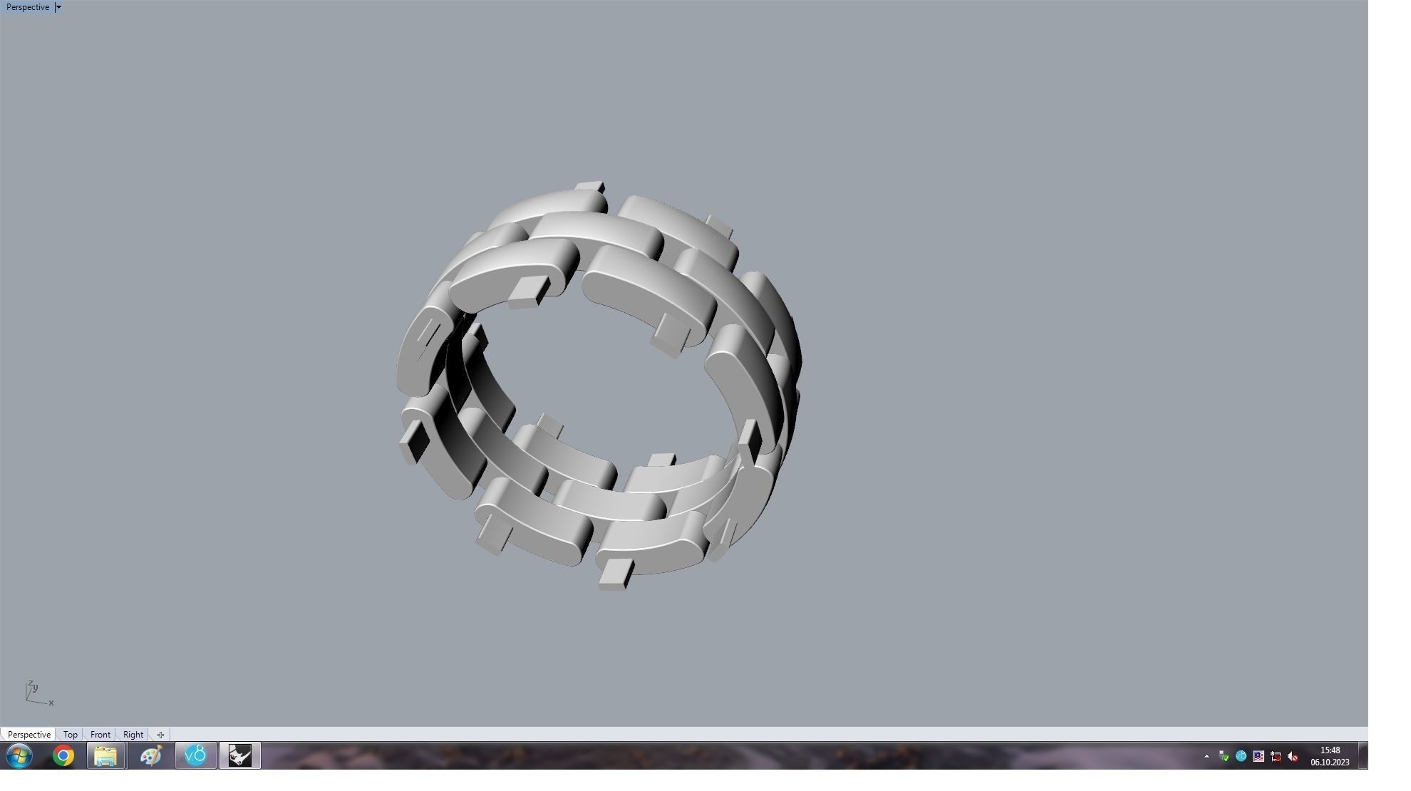 Maillon Eternity Ring 17 5mm 3D print model_7