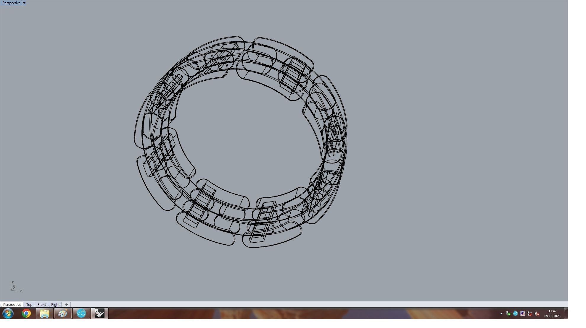 Maillon Eternity Ring 17 5mm 3D print model_6